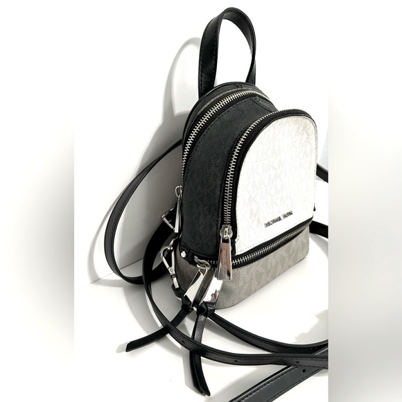 Michael Kors Mini Rhea Color-Block Logo Backpack - Picture 6 of 11